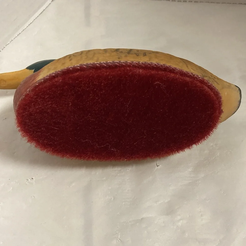 Unique Functional Lint Brush with Ceramic Mallard Duck Decoy Handle Hand Painted - Picture 5 of 7
